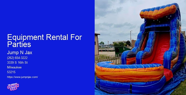 Party Equipment For Rent Near Me